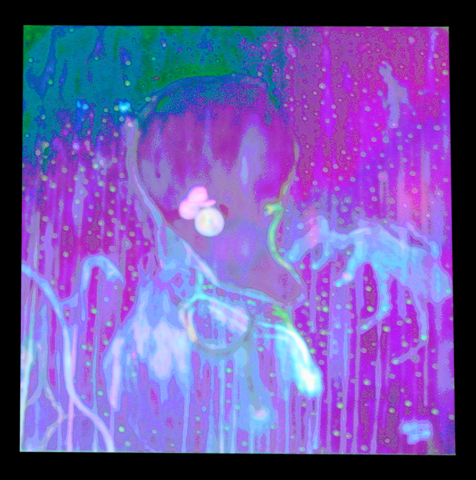 black light reactive abstract monsters